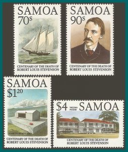 Samoa 1994 Robert Louis Stevenson, MNH  #858-861,SG929-SG932