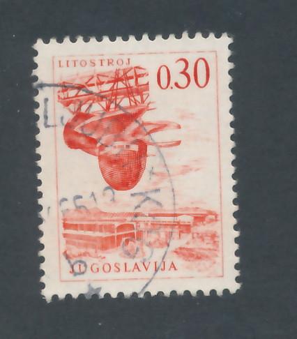 Yugoslavia 1966 Scott 834 used - 30p, Industrial Progress