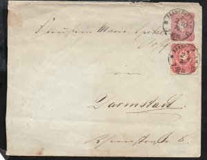 1876 Germany Envelope B11a Used