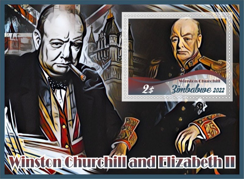Winston Churchill 8 sheets perforated  NEW