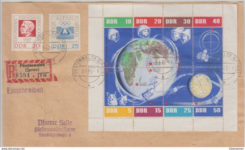 Mi: 926/33-939/40  on  Cover  from Germany  1963 DDR