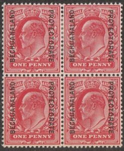 KAPPYSSTAMPS 258 British Bechuanaland Sc #77 2-MNH  2-MH BLOCK