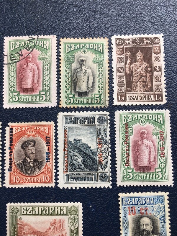 Bulgaria Stamps,1915, Sc#114-120,re-engraved,romania,