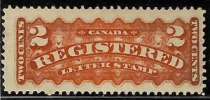 Canada #F1i Mint NH Registration Stamps (Orange Red Color Shade)