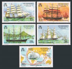 GUERNSEY - SC#367-371 Voyage of the Golden Spur (1988) MNH