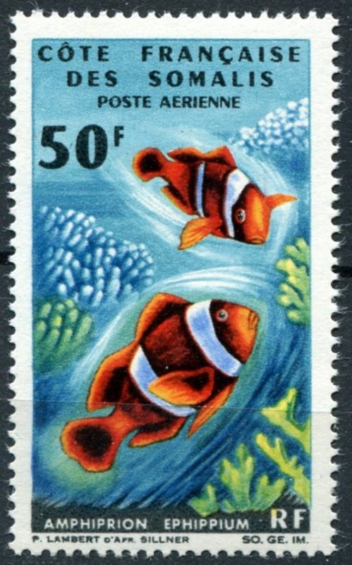 Somali Coast Sc#C45 MNH, 50fr multi, Marine Life (1989) (1966)