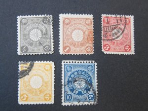 Japan 1899 Sc 92-3,98,100,103 FU