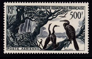 France Colony Equatorial Africa 1953 500fr. Anhingas  VF/Mint(*)