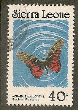 Sierra Leone     Scott  861a    Butterfly     Used