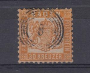 Germany Baden 1862 30K SG38 VFU Cat £4,500 J5060