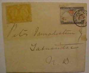 CANADA MAP 1899 MONCTON TO US