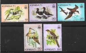 Kiribati #O16-O20 Birds  (MNH) CV $7.15