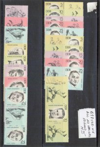 DDR  B98-102   MNH   ALL 20   COMBINATIONS