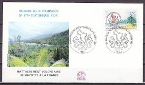 France, Scott cat. 2271. Mayotte Attachment issue. First day cover.