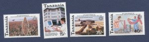 TANZANIA - Scott 878-881 - MNH - National Bank of Commerce - 1992