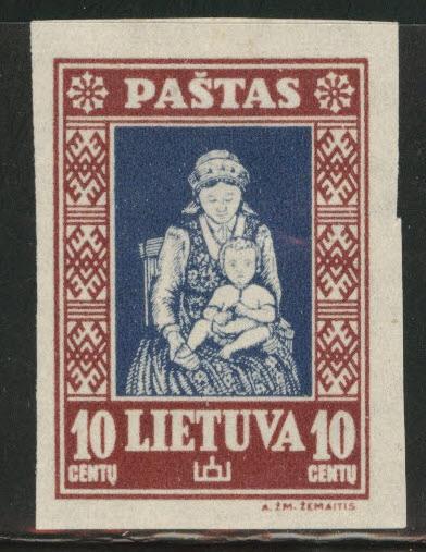 LITHUANIA LIETUVA Scott 277D Imperforate