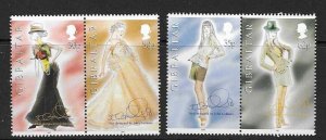 GIBRALTAR SG812/5 1997 CHRISTIAN DIOR  MNH