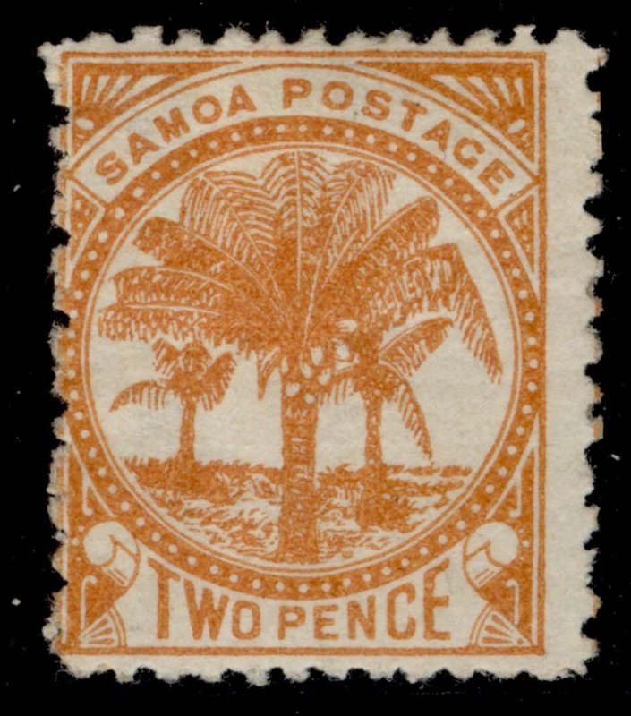 SAMOA QV SG23, 2d dull orange, M MINT. Cat £50.