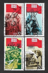 SE)1985 DDR, 40TH ANNIVERSARY OF LIBERATION, 4 STAMPS CTO