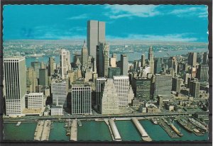 Postcard, Aerial View of the Lower Manhattan Skyline,New York City, VF Unposted