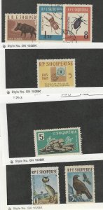 Albania, Postage Stamp, #641, 661-2, 664, 678, 672-73 Mint & Used, 1962-3