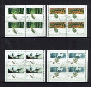 Canada: 1990, Canadian Forests, set of 4 sheetlets, Fine Used