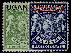 UGANDA QV SG92-93, 1902 complete set, M MINT. Cat £16.