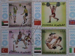 ​FUJEIRA-1972 OLYMPIC GAMES MUNCHUNE'72   CTO FULL SET SHEET-VF  CTO FULL SET