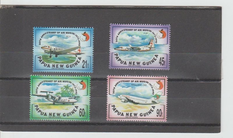 Papua New Guinea  Scott#  814-817  MH  (1993 Air Niugini)