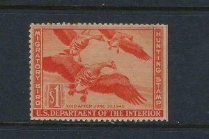 US #RW11- 1944 HUNTING PERMIT (DUCK STAMP) MINT NEVER HINGED