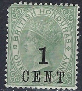 British Honduras 47 MH 1892 surcharged; rounded corner perf (ak2905)