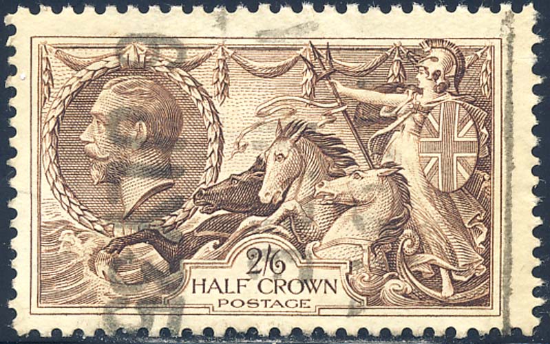 Great Britain 1934 Sc 222 King V Half Crown Stamp U Great Britain, General Issue Stamp