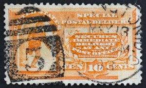 U.S. Used #E3 10c Special Delivery, Superb. 13 May 1893 CDS Cancel. Scott: +$50