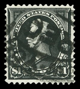 Scott 276 1895 $1.00 Perry Type I Watermarked Issue Used F-VF Reg Cancel Cat $95