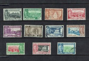 Montserrat: 1951, King George VI definitive, short set to $1.20 Fine Used