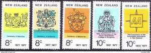 NEW ZEALAND 1977 QEII Multicoloured, Anniversaries Set of 5 SG1132-6 MH
