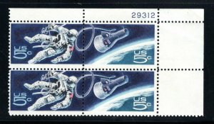 1332 MNH Space Walk plate block 4