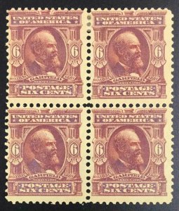 MOMEN: US STAMPS #305 BLOCK MINT OG 2NH(BOTTOM)/2H LOT #72677 