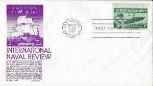 1957 FDC, #1091, 3c International Naval Review, Anderson
