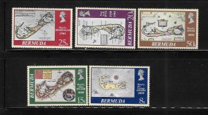 Bermuda 1979 Old Maps of Bermuda Sc 380-384 MNH A1162