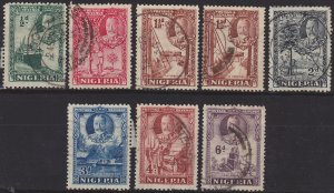 Nigeria, King George V, Sc 38-44 + 40a, used short set