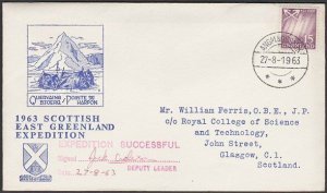 GREENLAND 1963 Scottish Expeditiion signed cover............................Q657