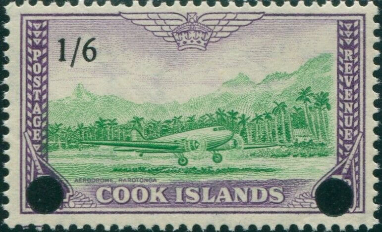 Cook Islands 1960 SG162 1/6d Surcharge MLH