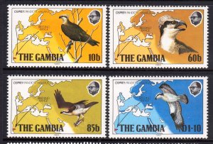 Gambia 1983 Osprey Breeding Range - Birds Complete MH Set SC 485-488 CV $18.50