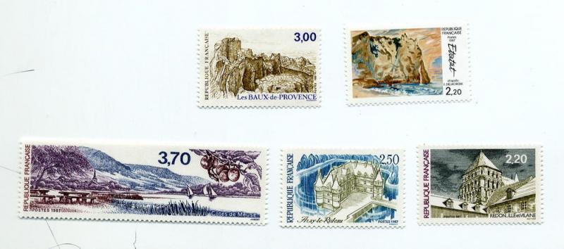 France-Scott's # 2030-2034 Tourist Issue 1987 - MNH