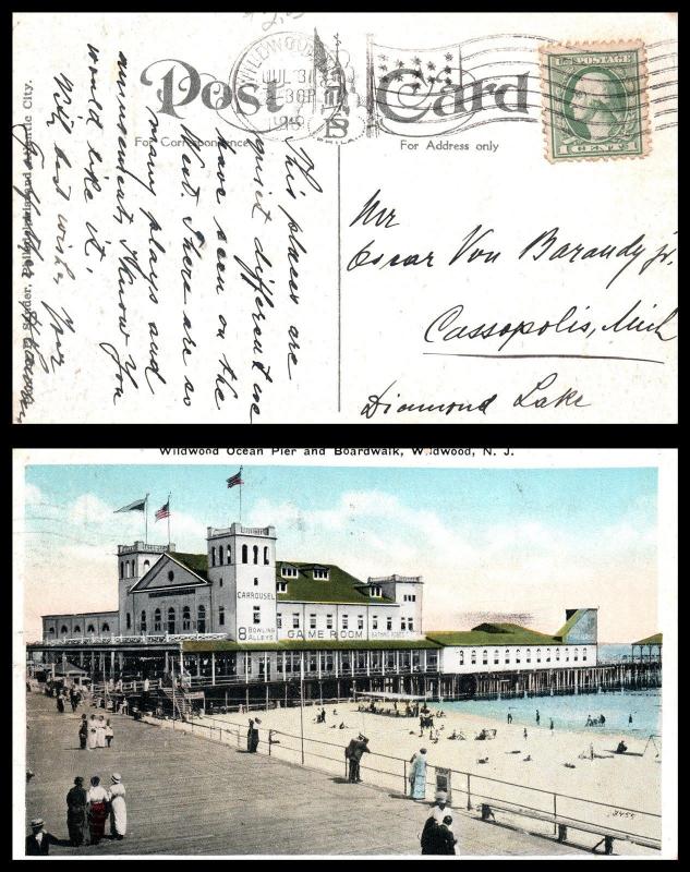 Goldpath: US postcard 1909, WILDWOOD, N.J.   _CV17_P2