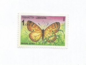 UZBEKISTAN - 1992 - Butterfly of the Desert - Perf Single Stamp - M L H