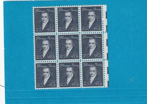 US 1292 MNH BLOCK OF 9
