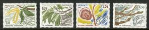 MONACO 1580-1583 MNH SCV $5.00 BIN $2.50 PLANTS