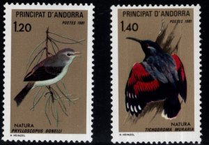 (French) Andorra Scott 288-289 MNH** Bird stamp set.